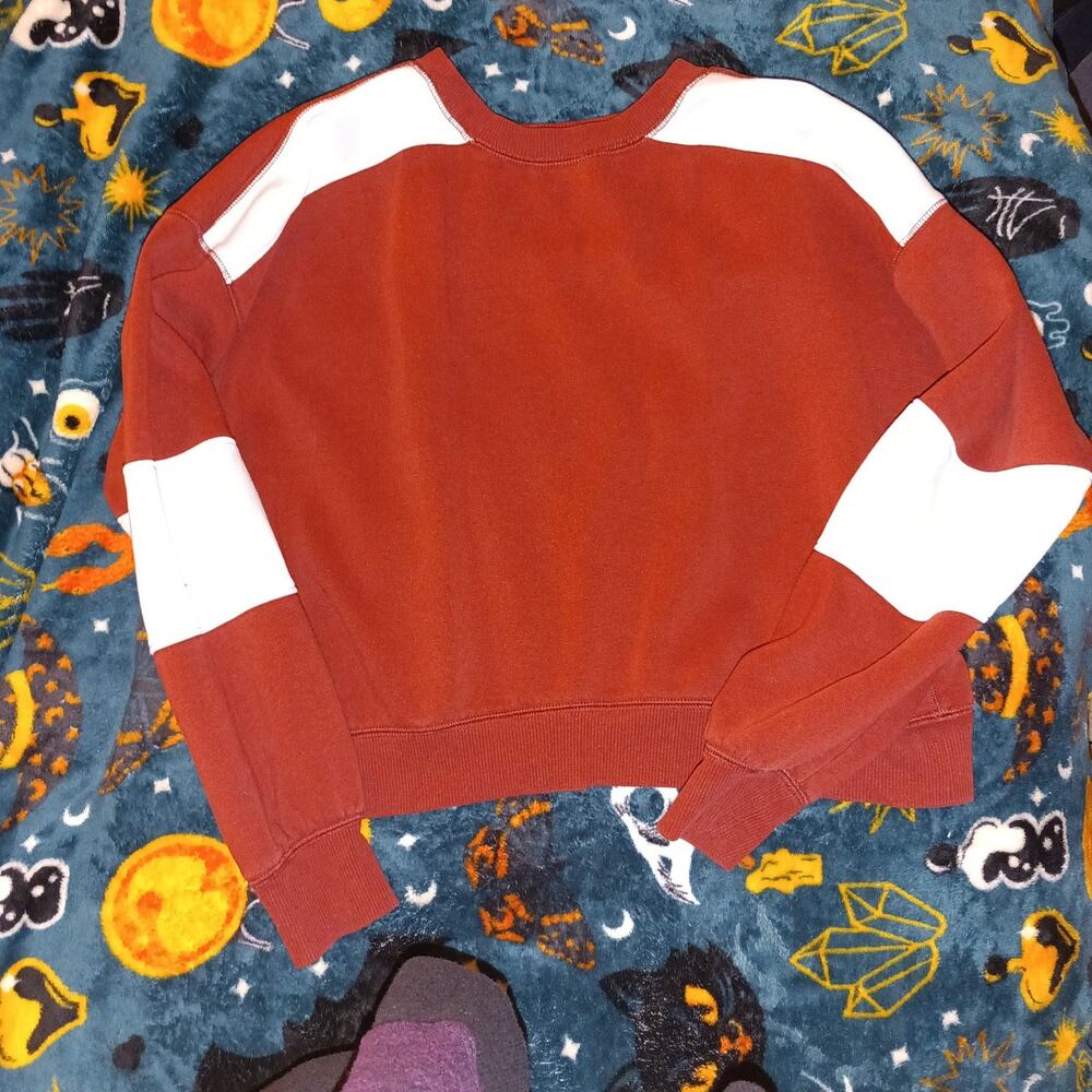Cute Junior's Cropped Sweatshirt Copper Color